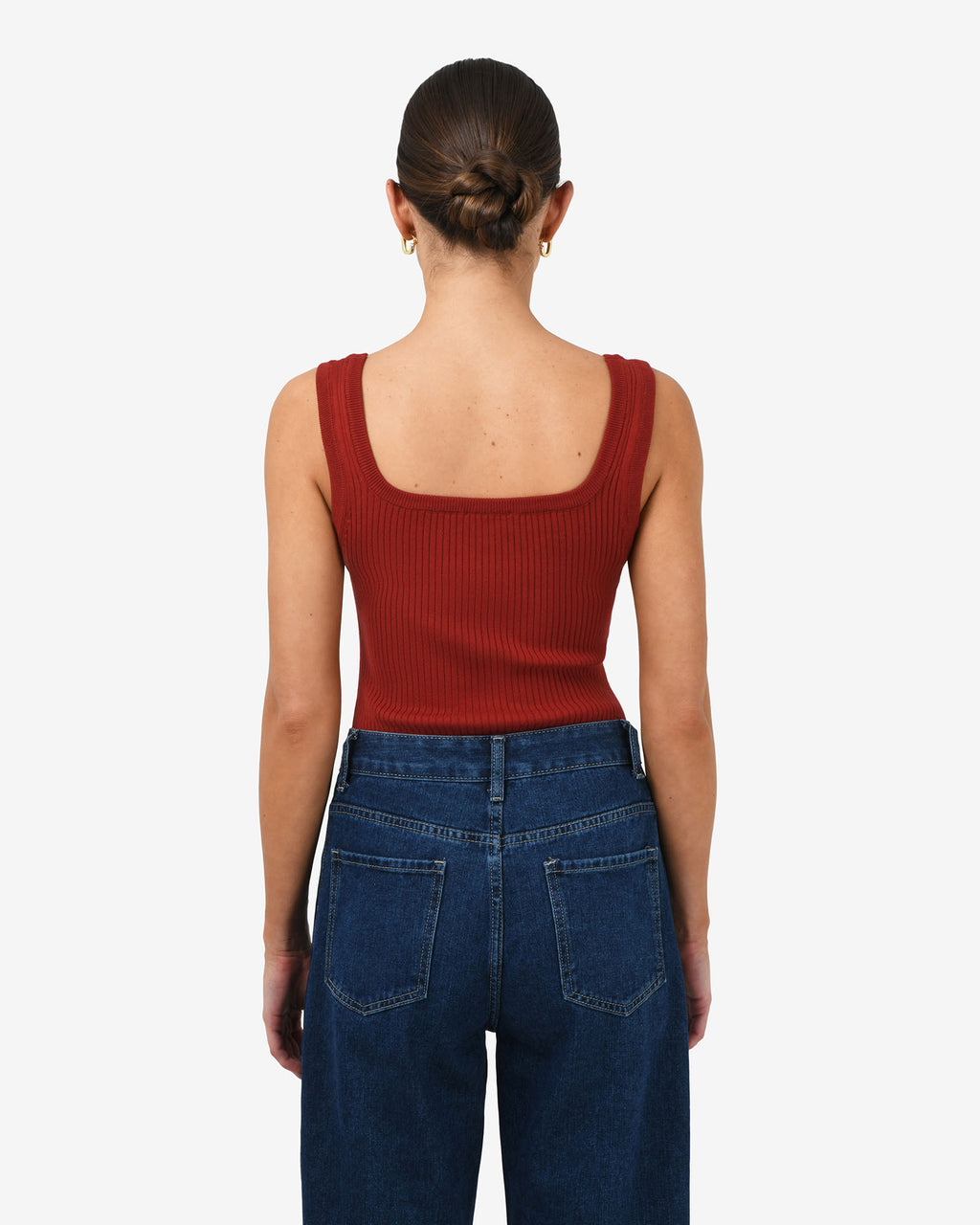 Ella Square Neck Rib Knit