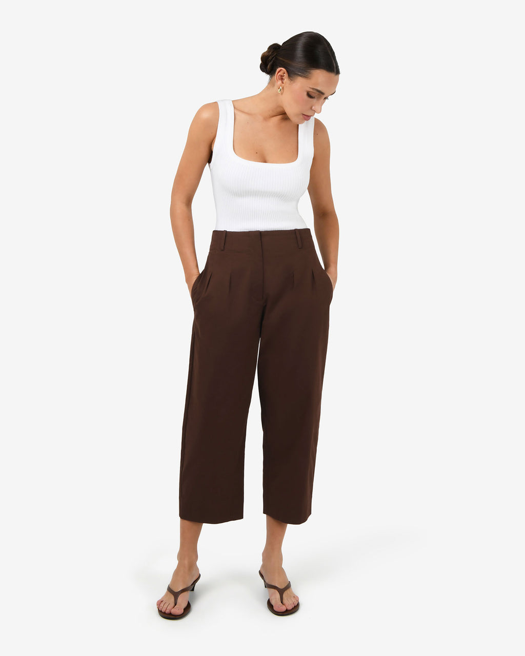 Ella Square Neck Rib Knit