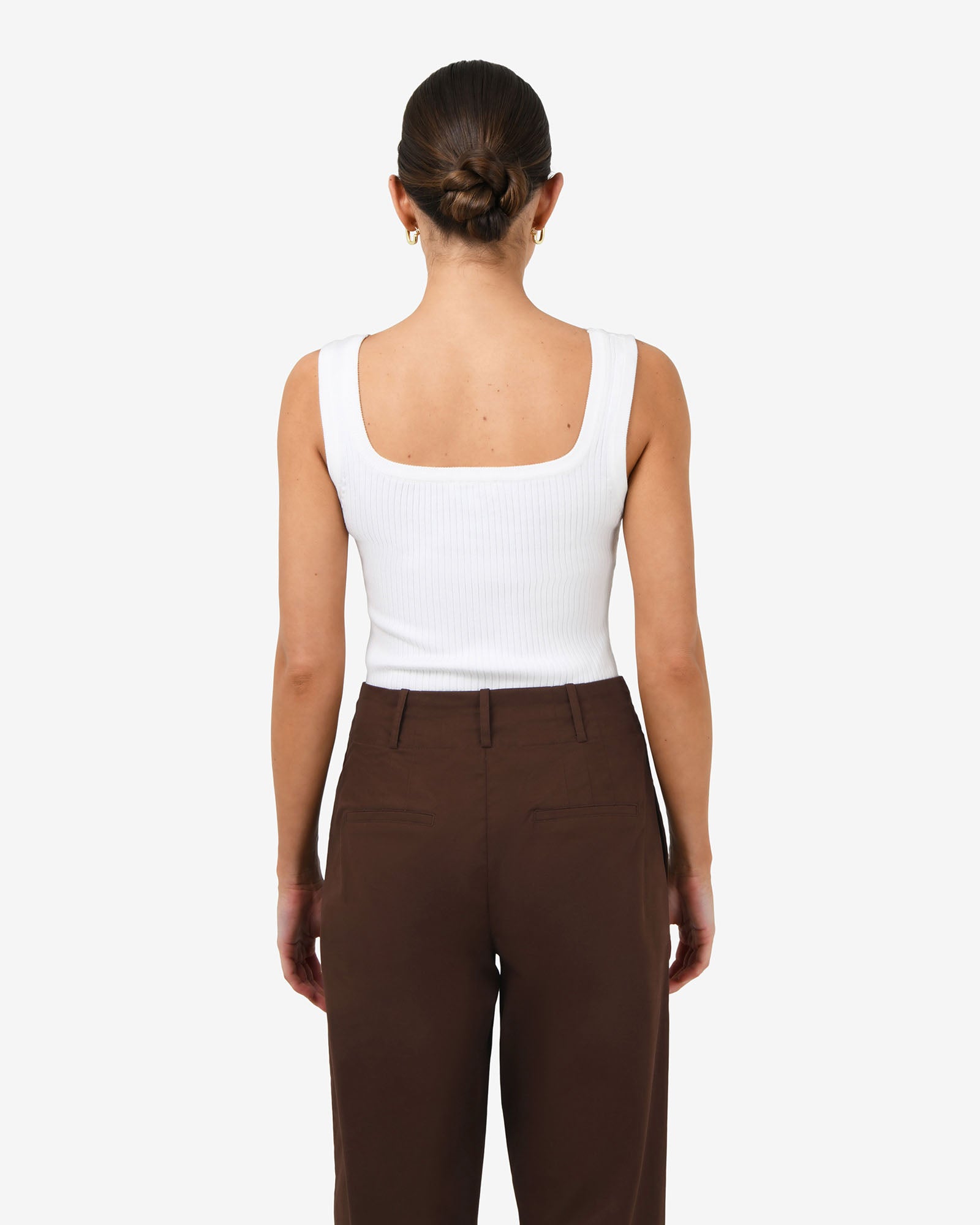 Ella Square Neck Rib Knit