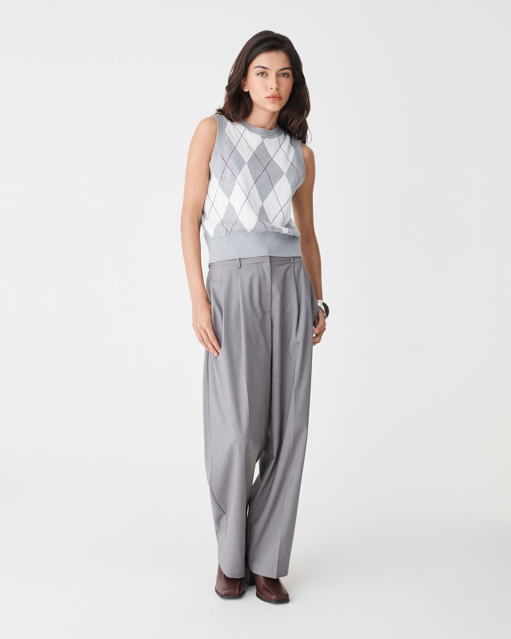 Jacinta Argyle Knit Vest