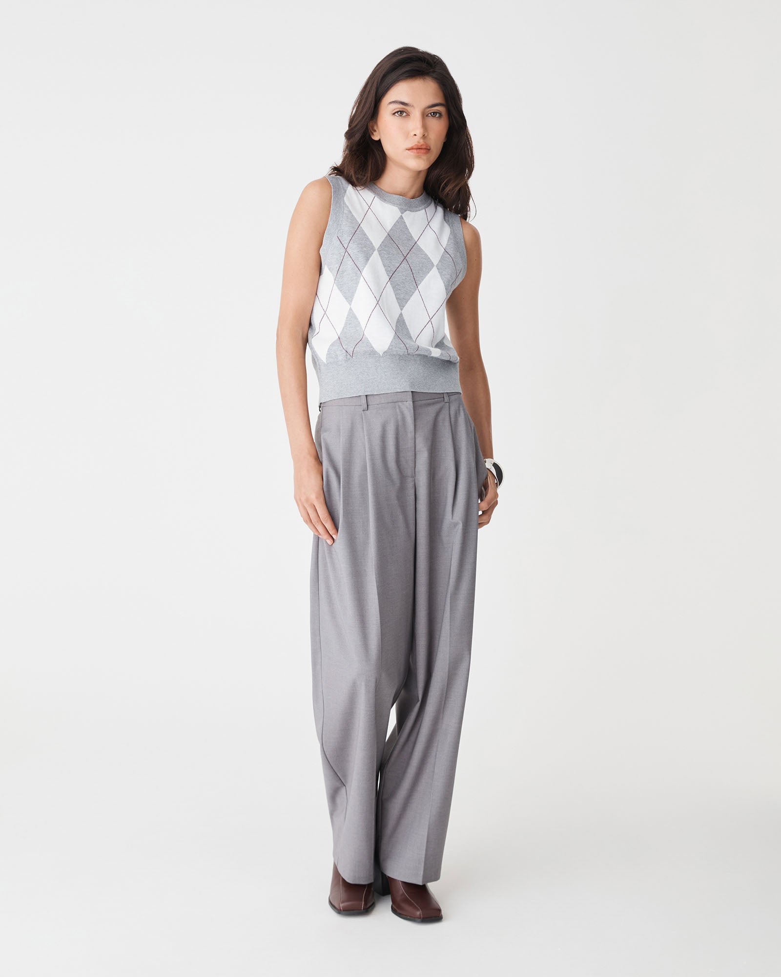 Jacinta Argyle Knit Vest