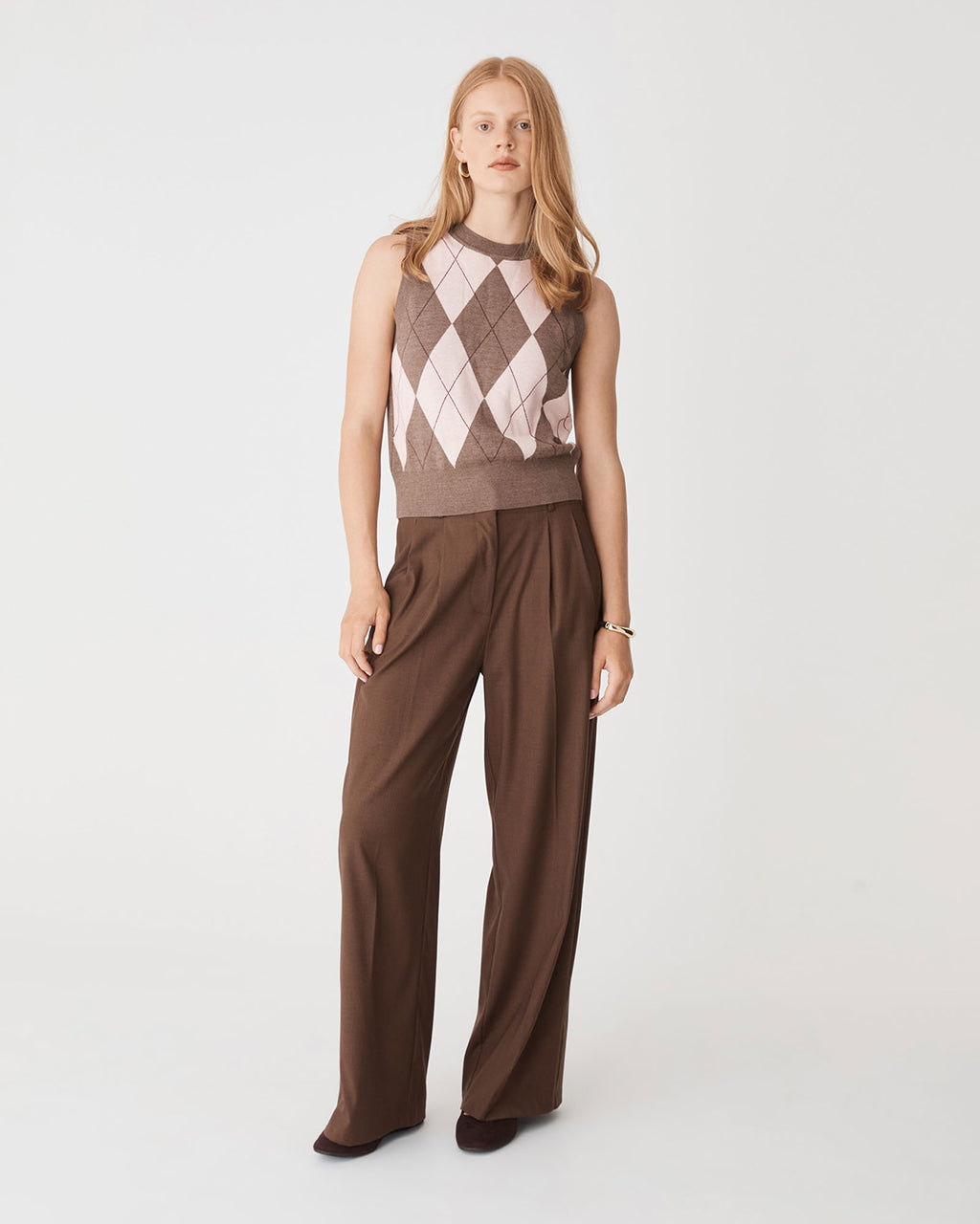 Jacinta Argyle Knit Vest