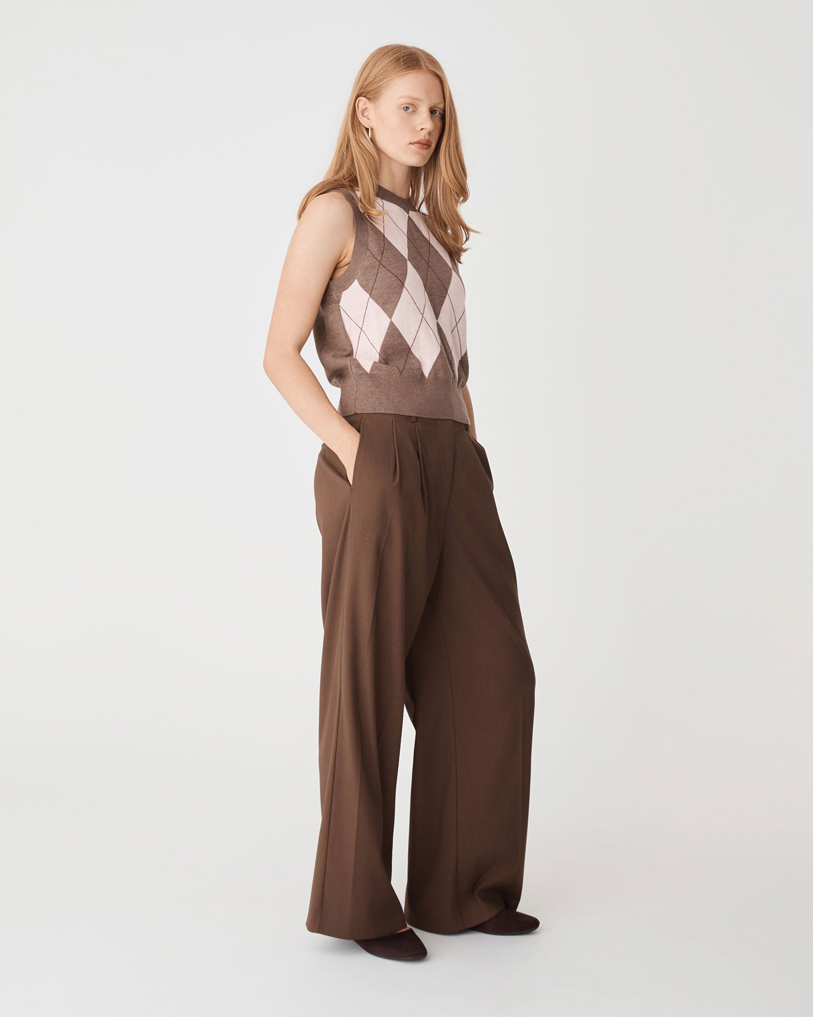 Jacinta Argyle Knit Vest