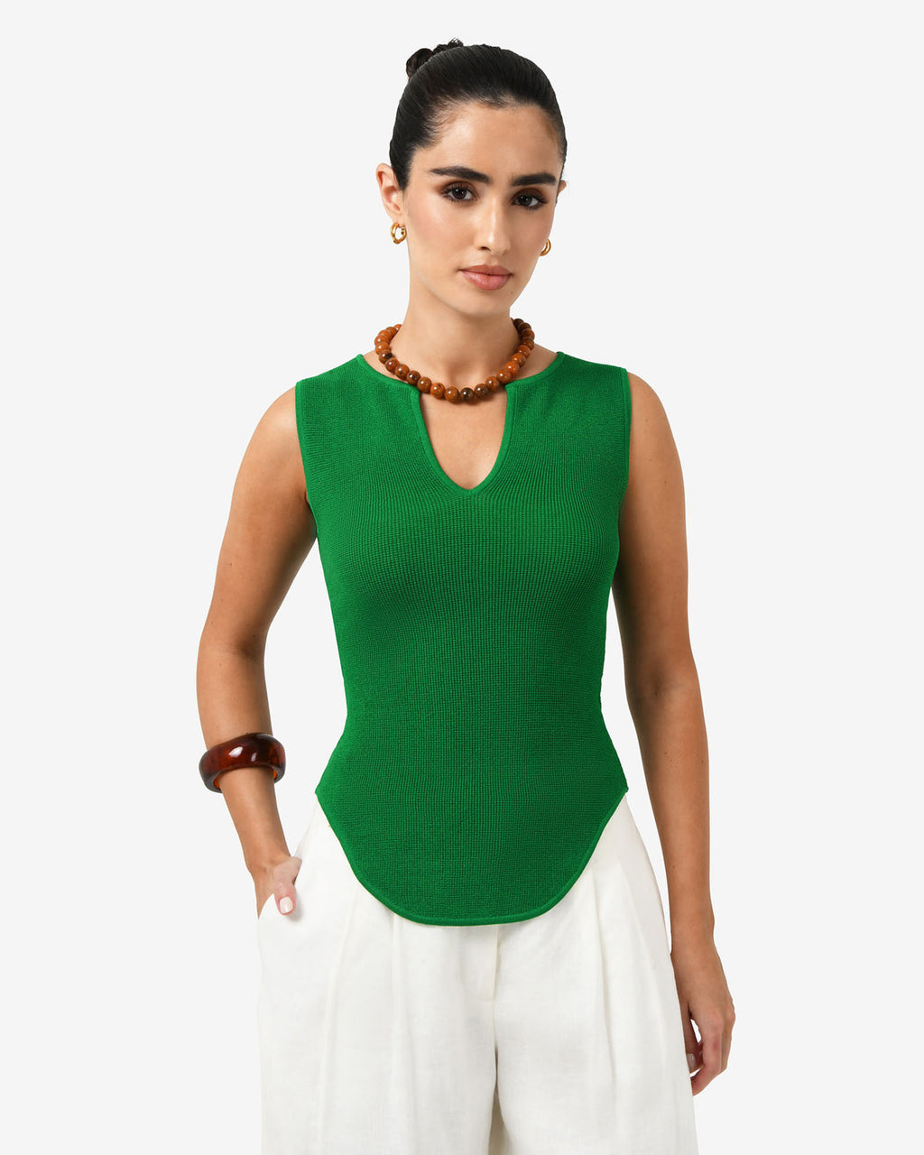 Noemi Split Neck Tank