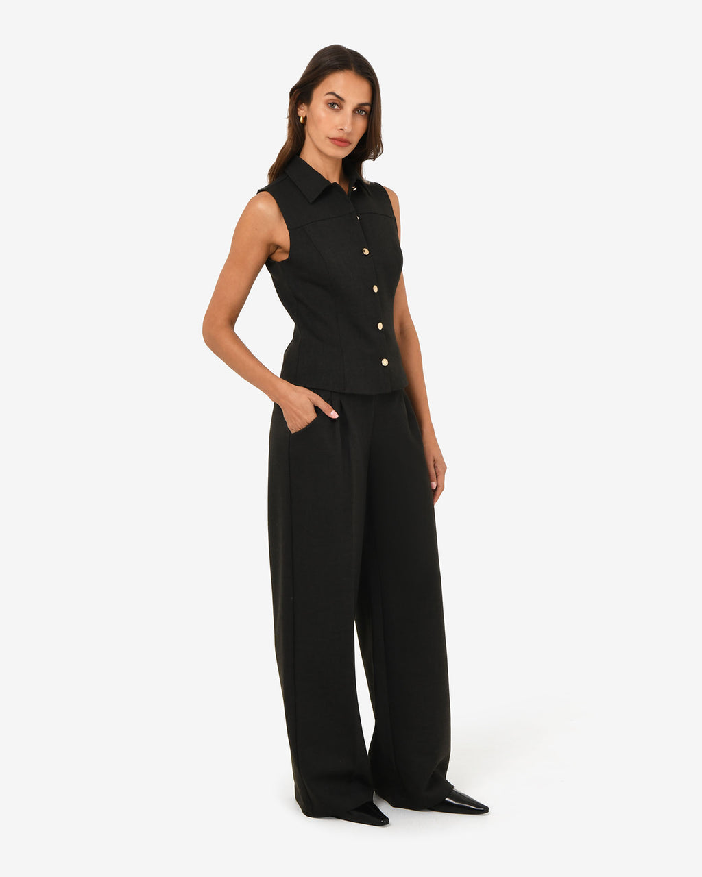 Dolly Pleated Wide Leg Pants