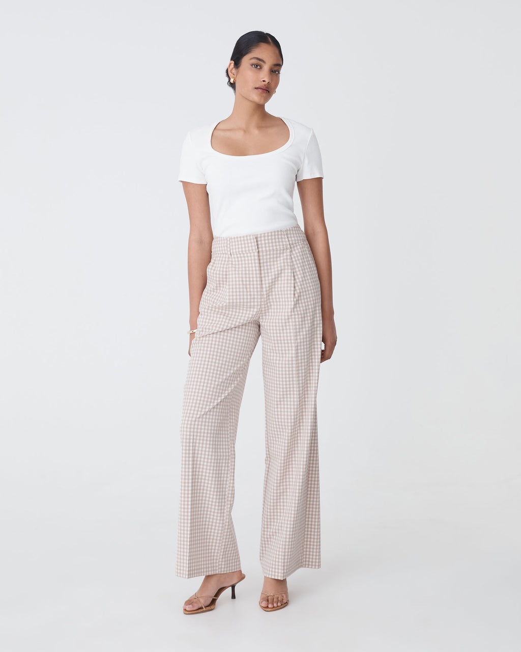 Koora Check Wide Leg Pants
