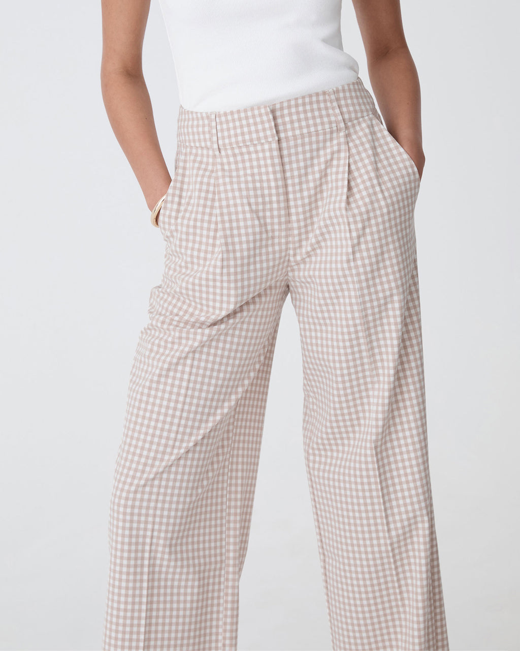 Koora Check Wide Leg Pants