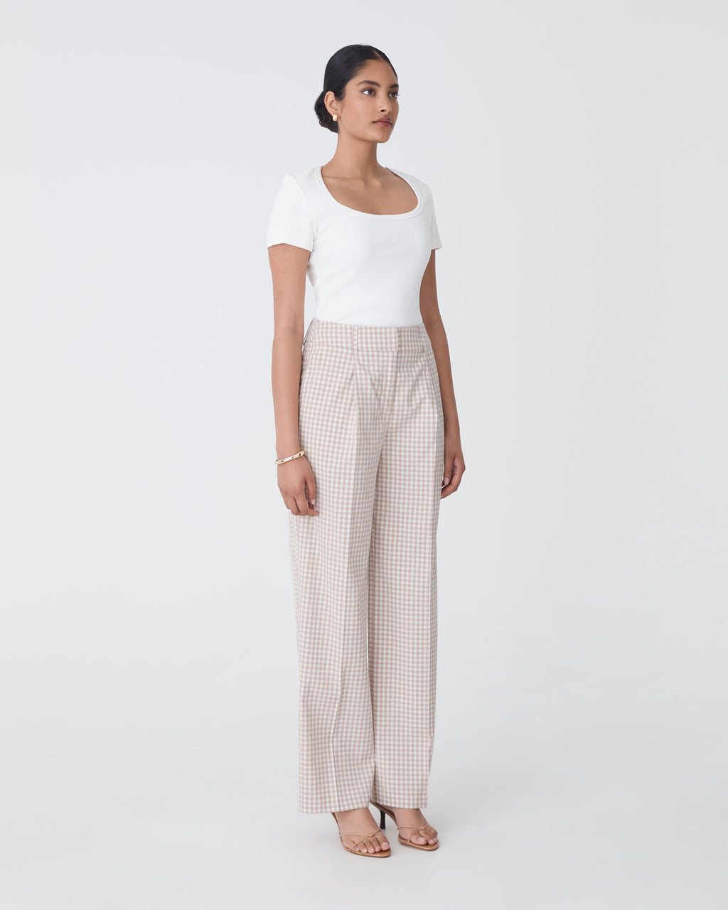 Koora Check Wide Leg Pants
