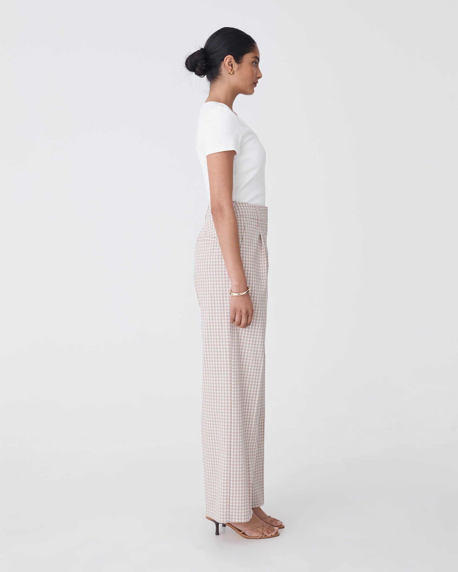 Koora Check Wide Leg Pants