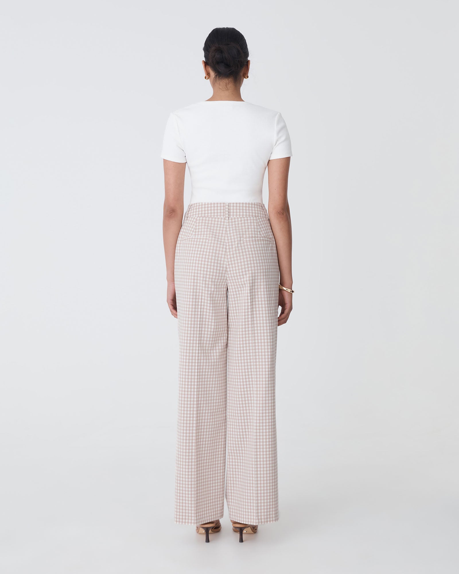 Koora Check Wide Leg Pants