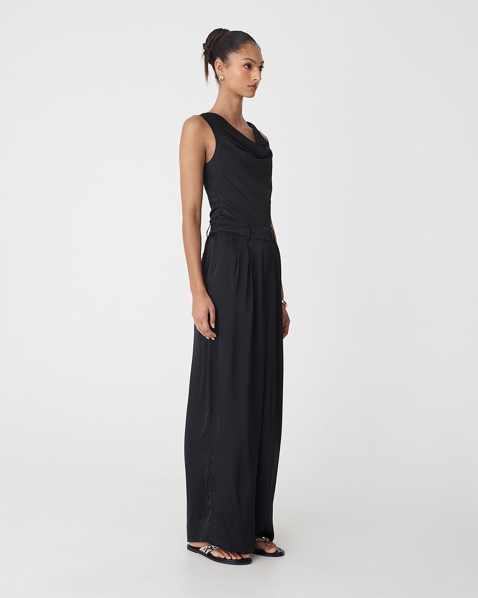 Valeria Wide Leg Satin Pants