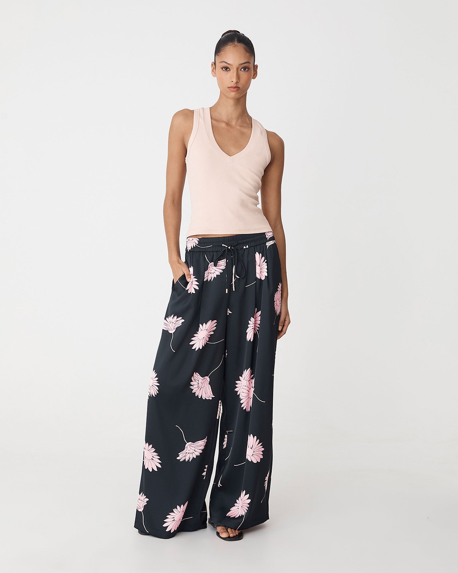 Felicia Satin Elastic pants