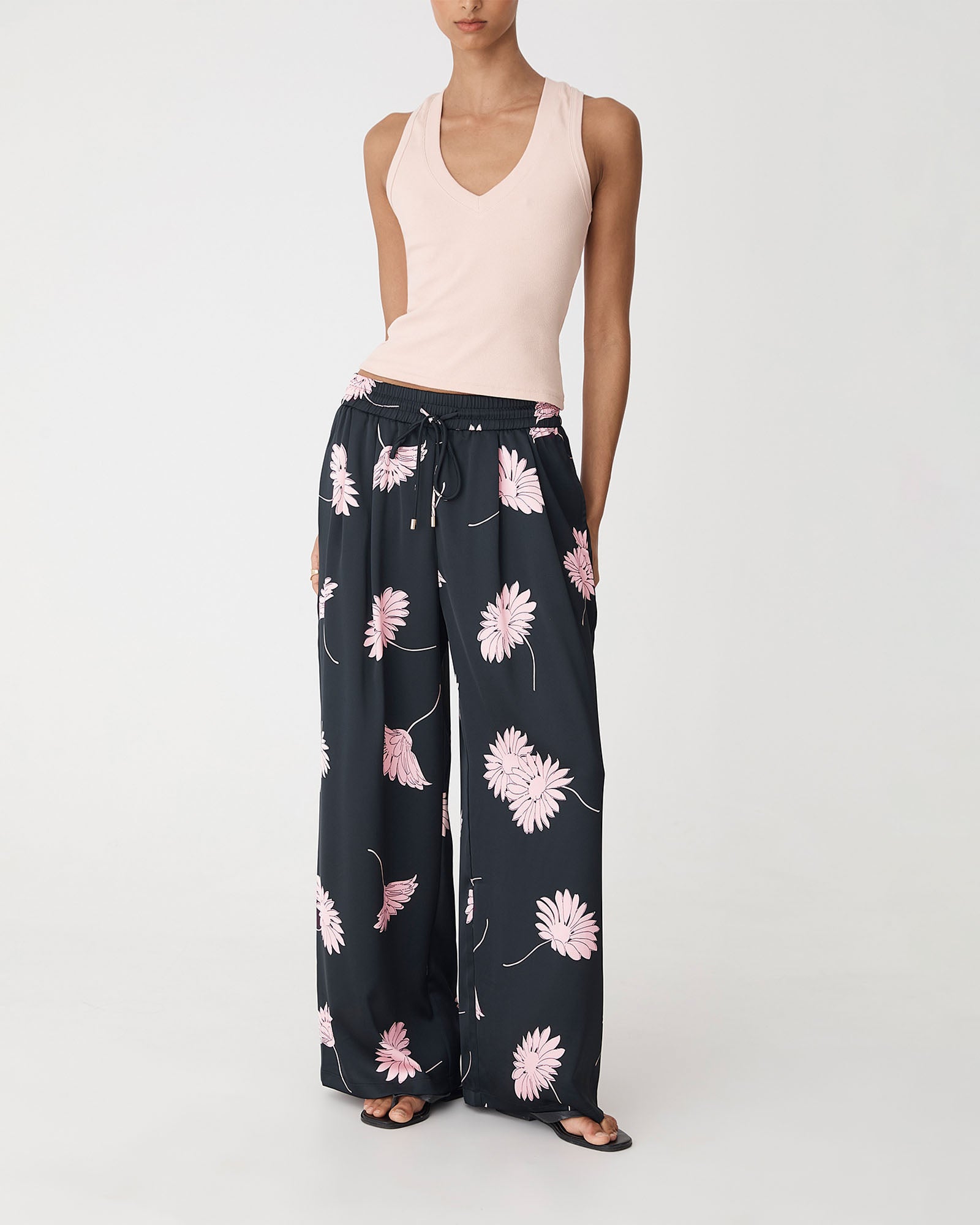 Felicia Satin Elastic pants