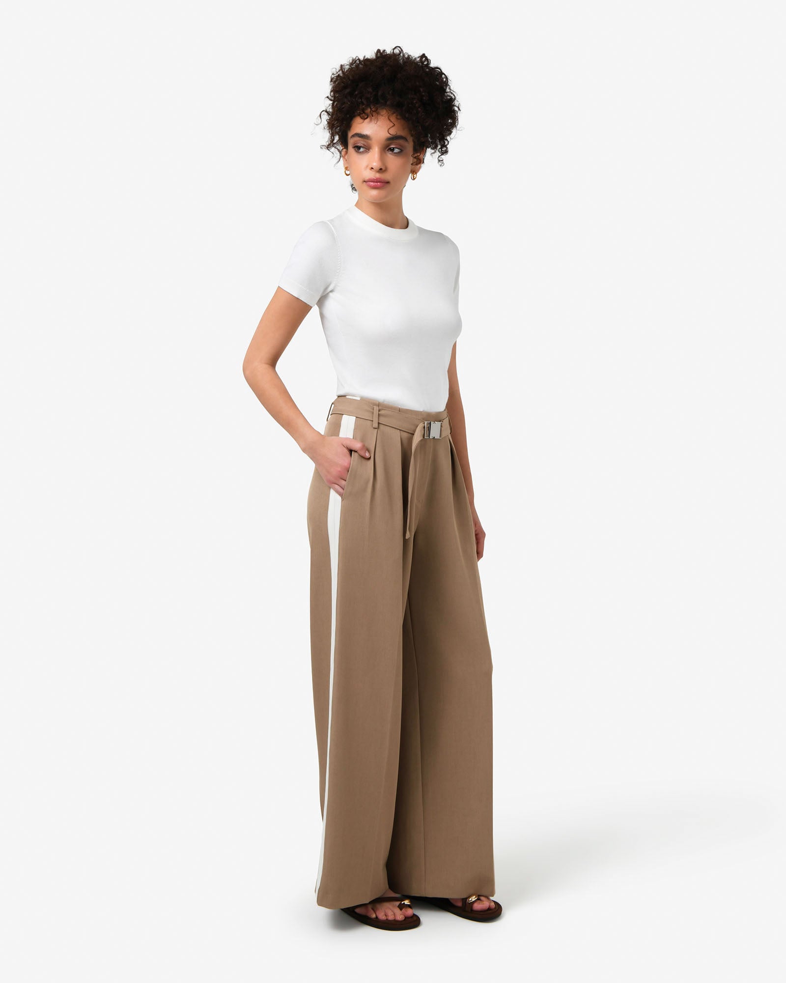 Rowan Belted Contrast Pants