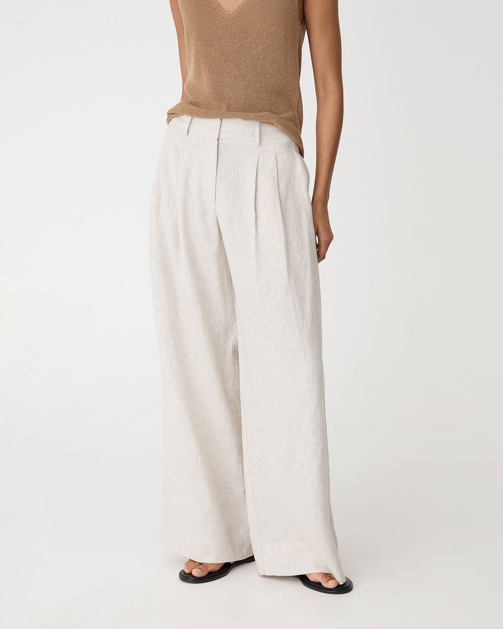 Ami Wide Leg Linen Pants