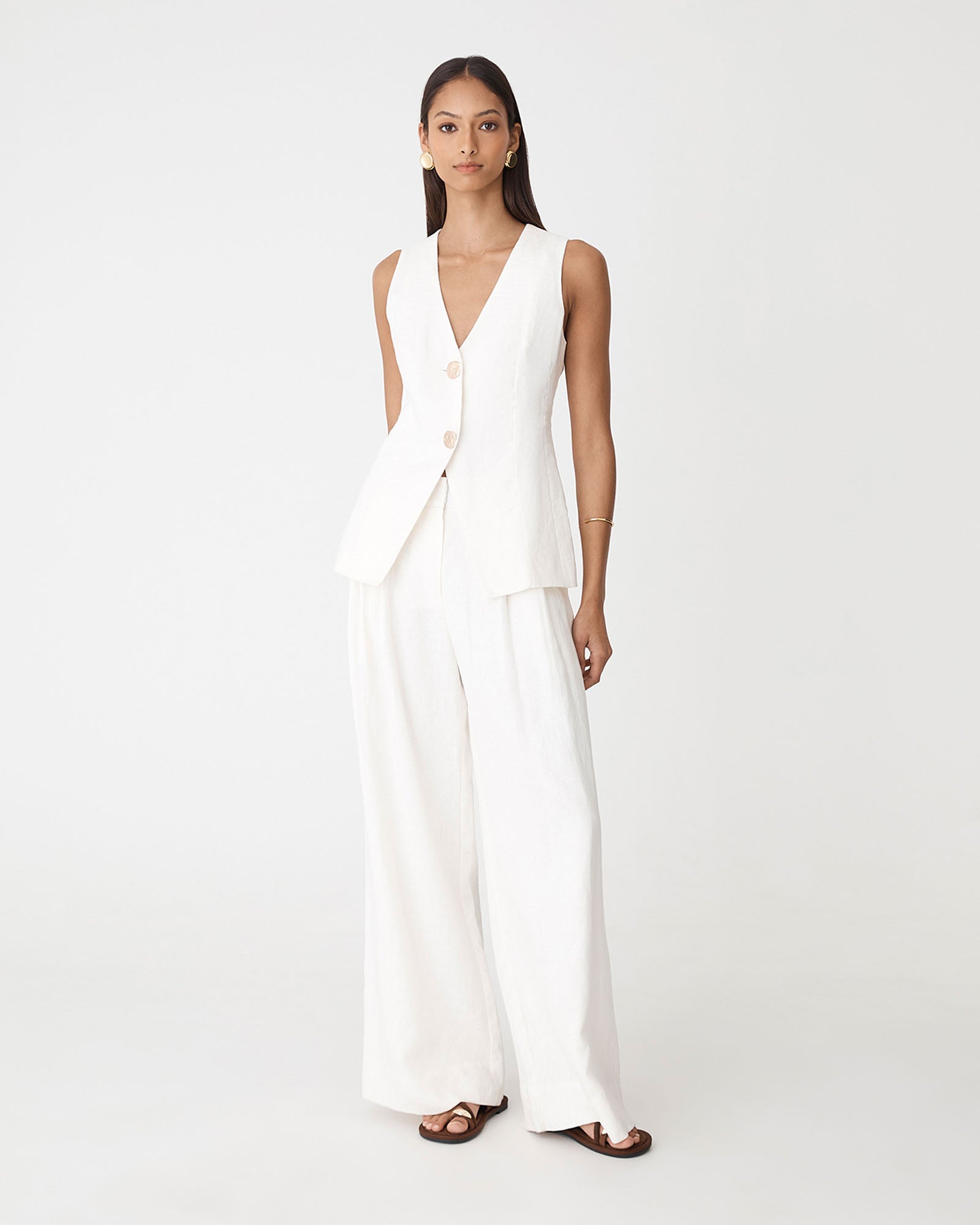 Ami Wide Leg Linen Pants