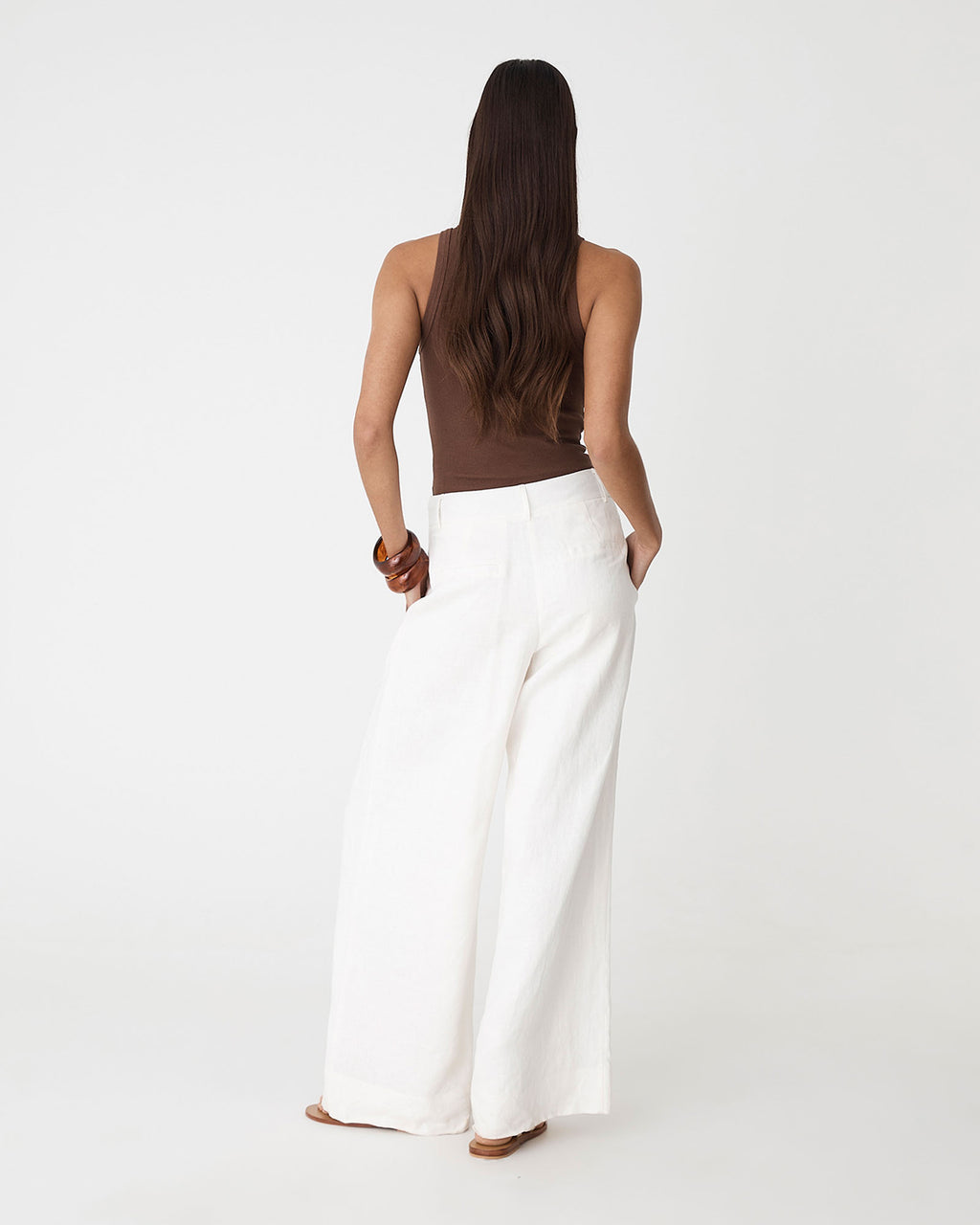 Ami Wide Leg Linen Pants