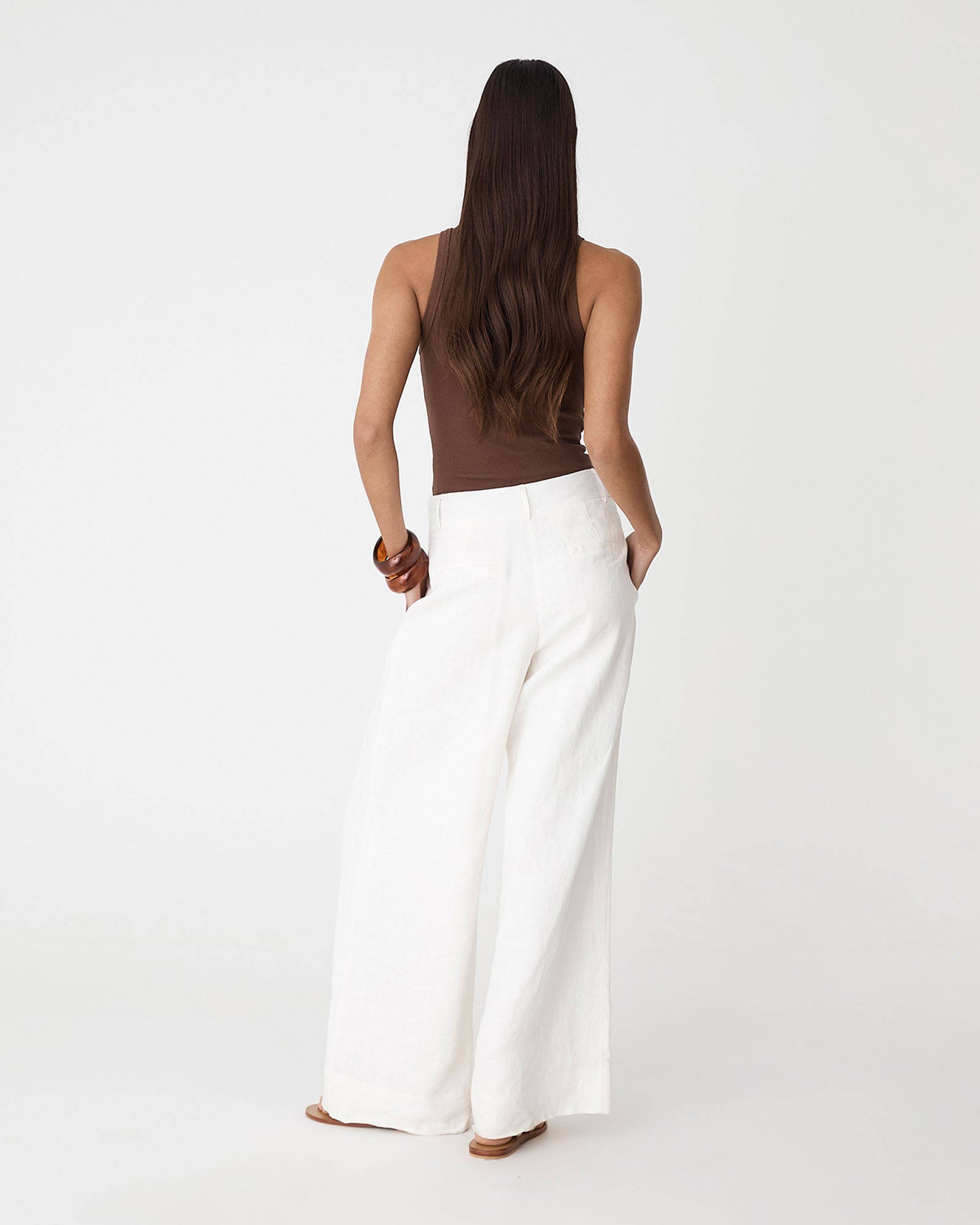 Ami Wide Leg Linen Pants