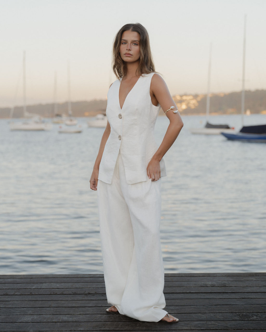 Ami Wide Leg Linen Pants