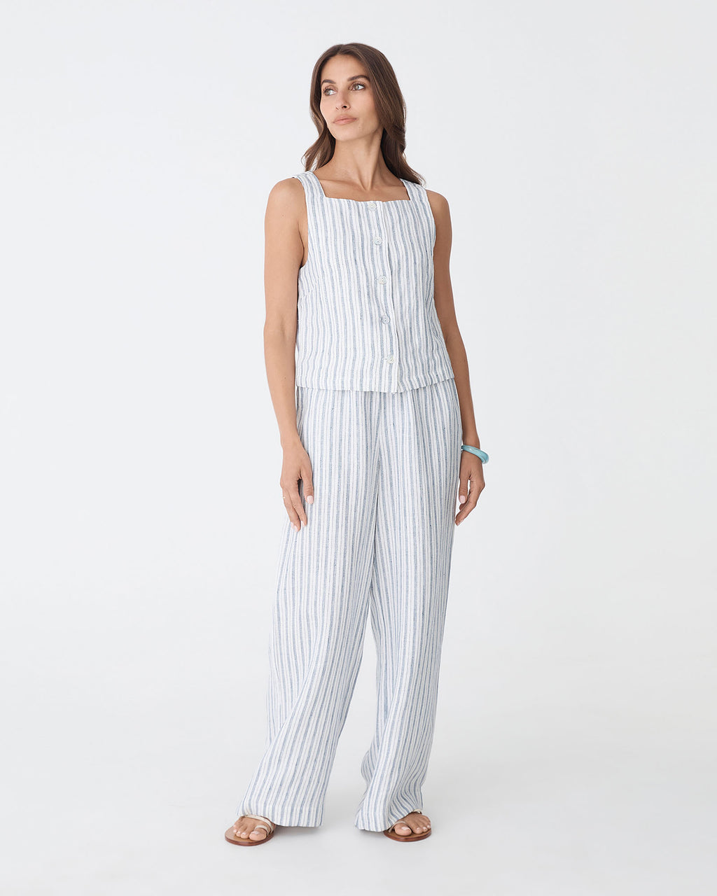 Milos Wide Leg Linen Pants