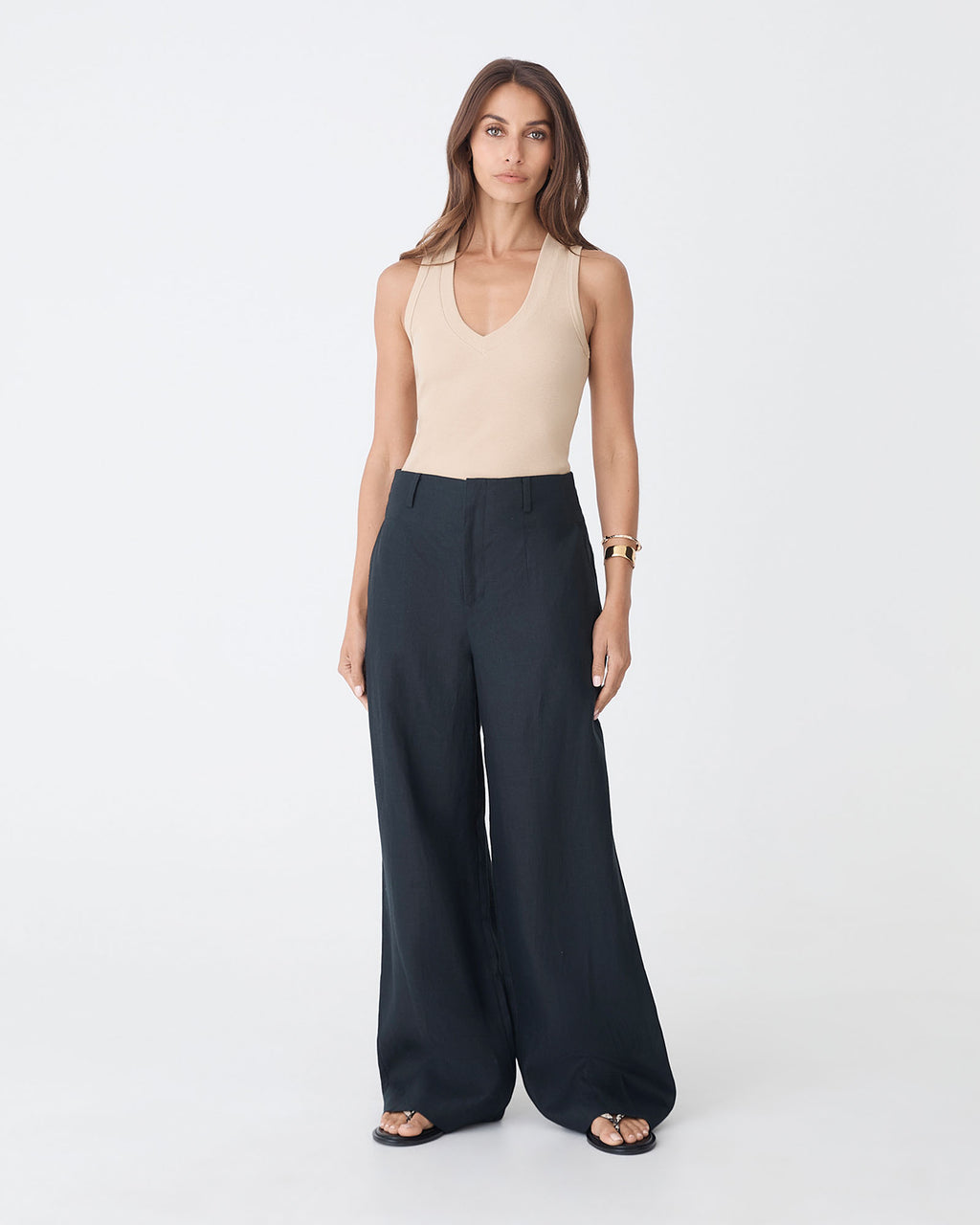 Ivy Linen Wide Leg Pants