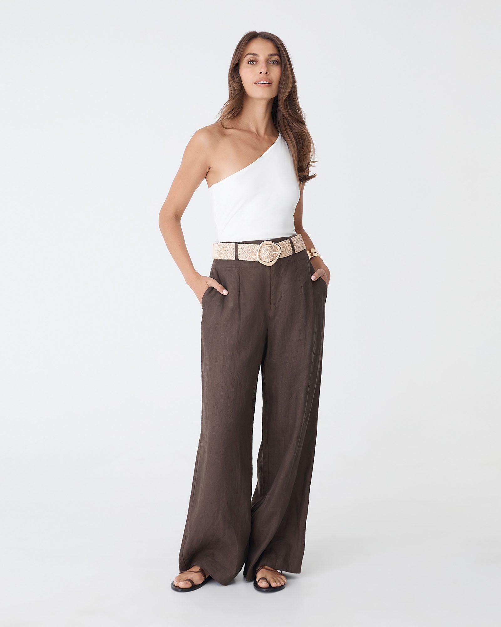 Ivy Linen Wide Leg Pants