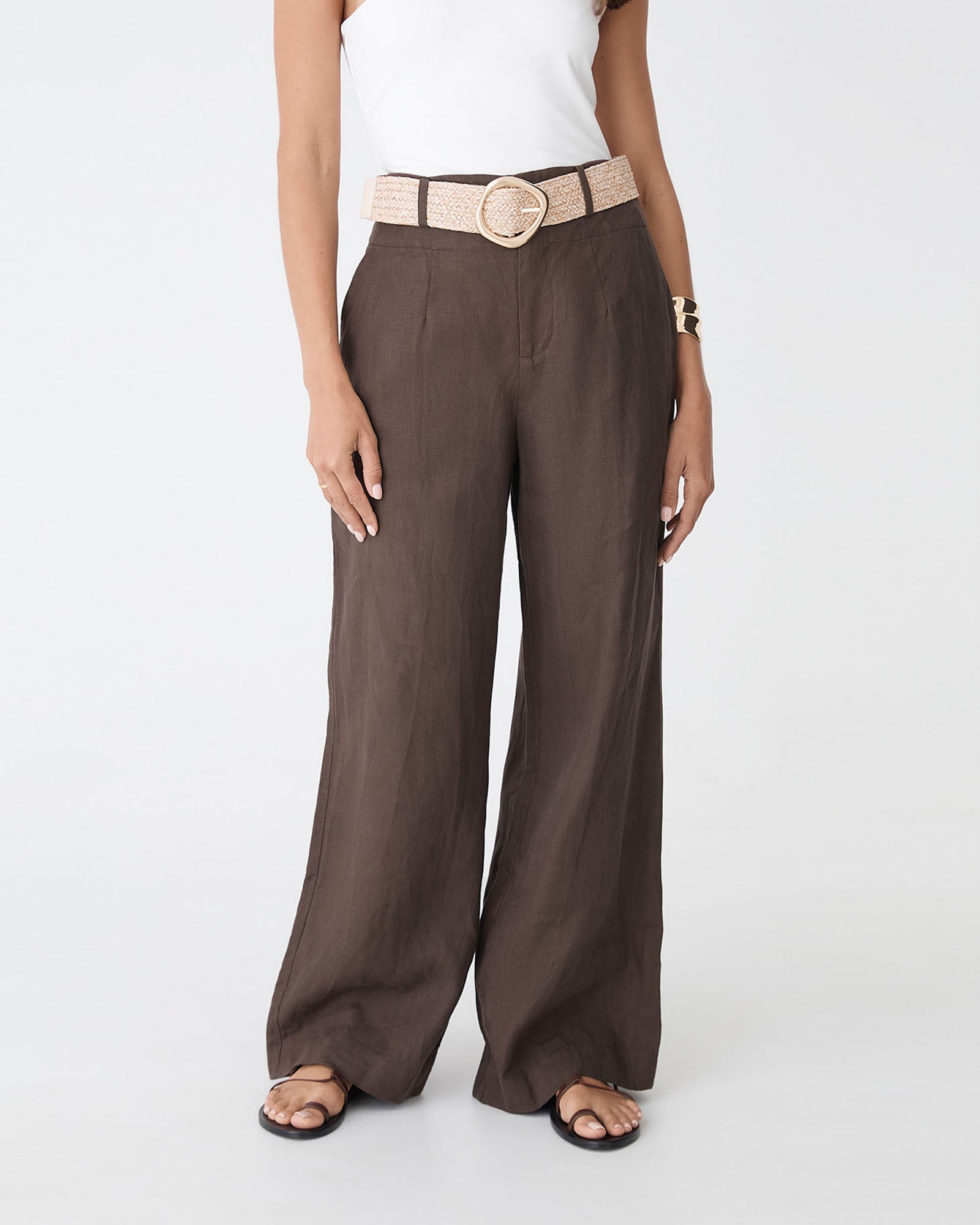 Ivy Linen Wide Leg Pants