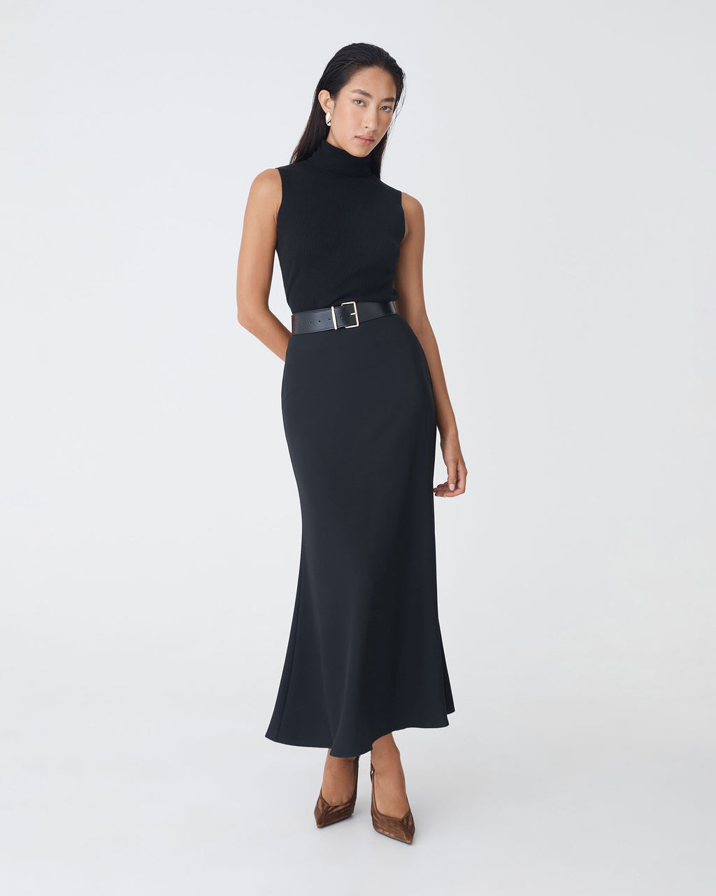 Caris Flared Maxi Skirt