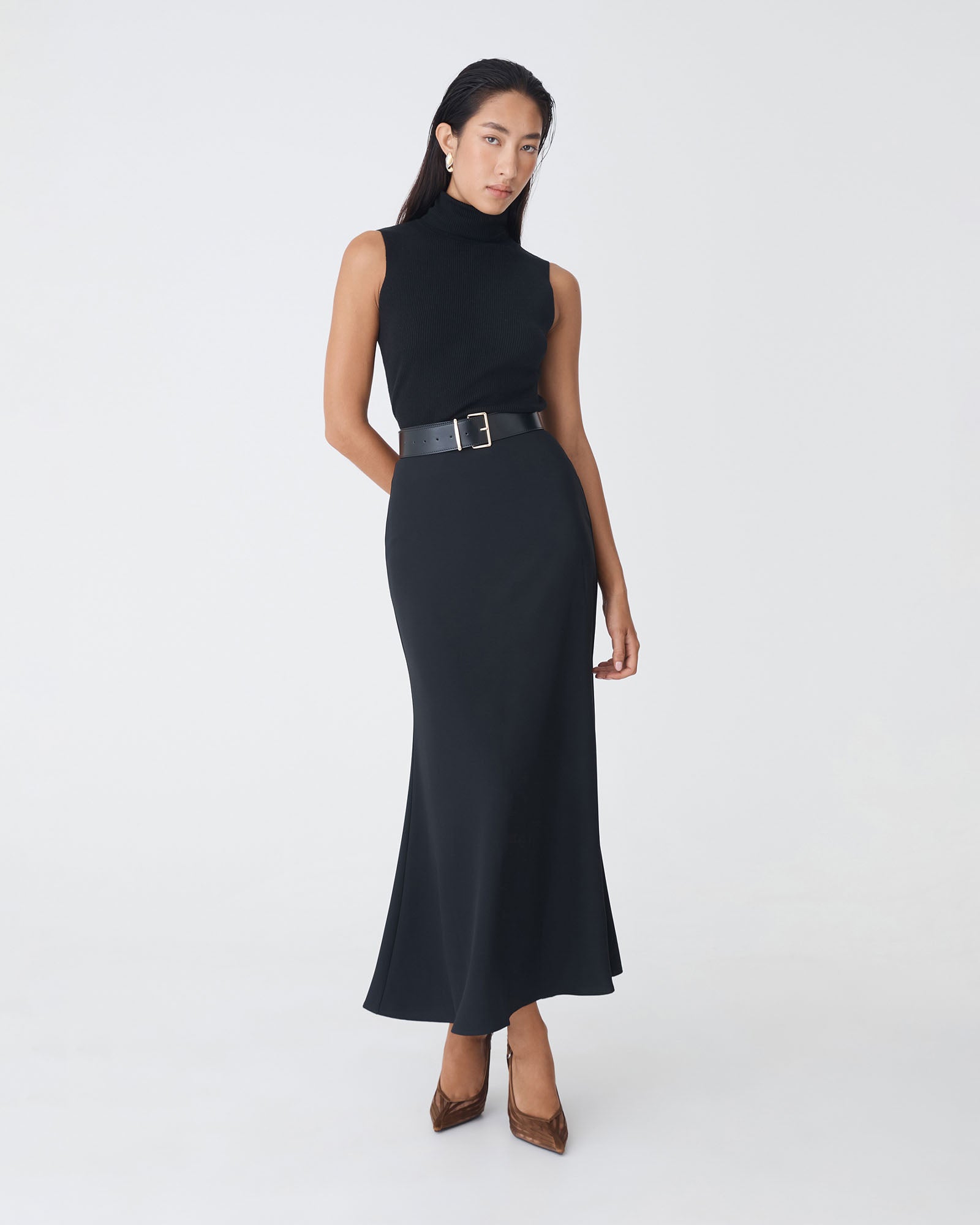 Caris Flared Maxi Skirt