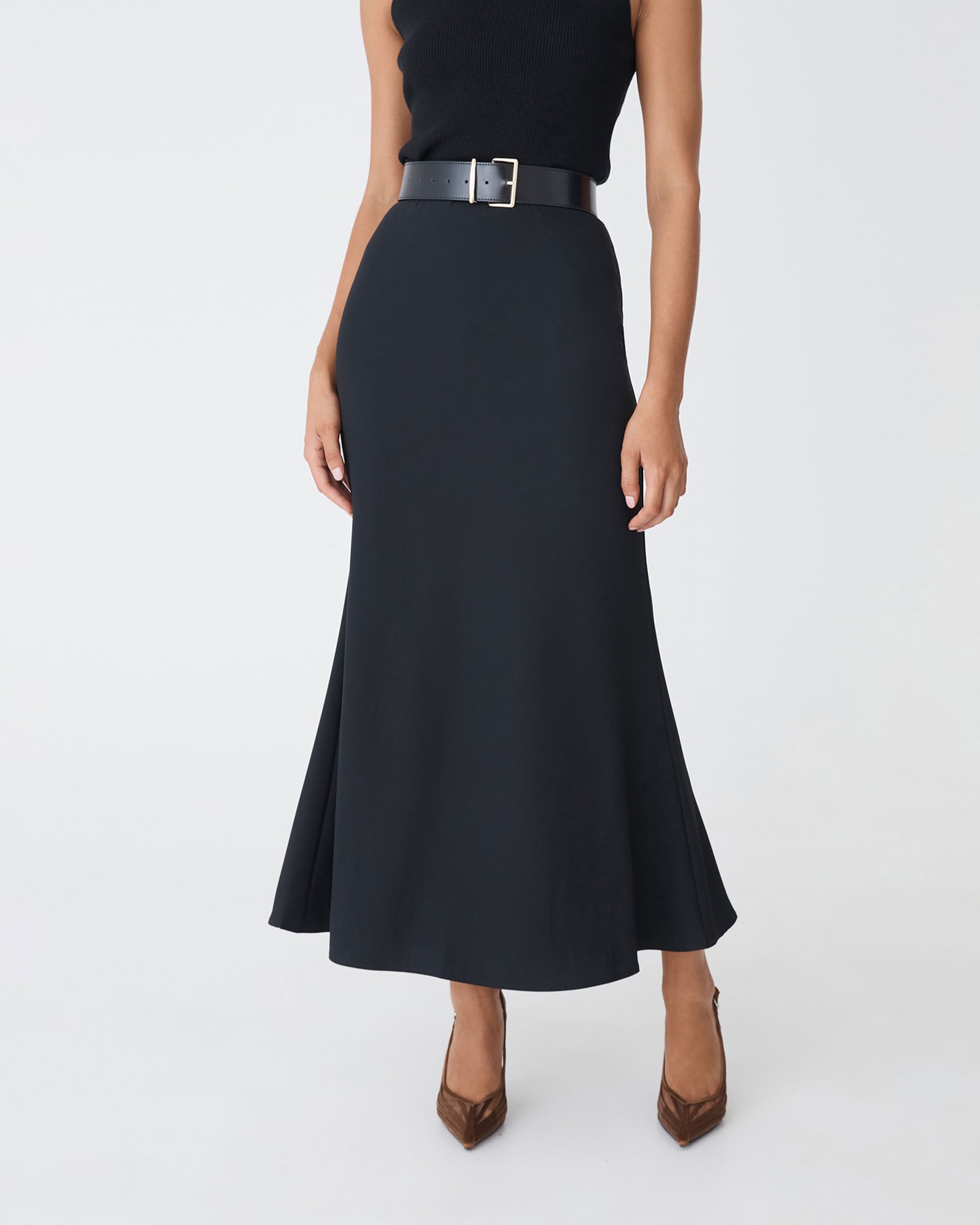Caris Flared Maxi Skirt