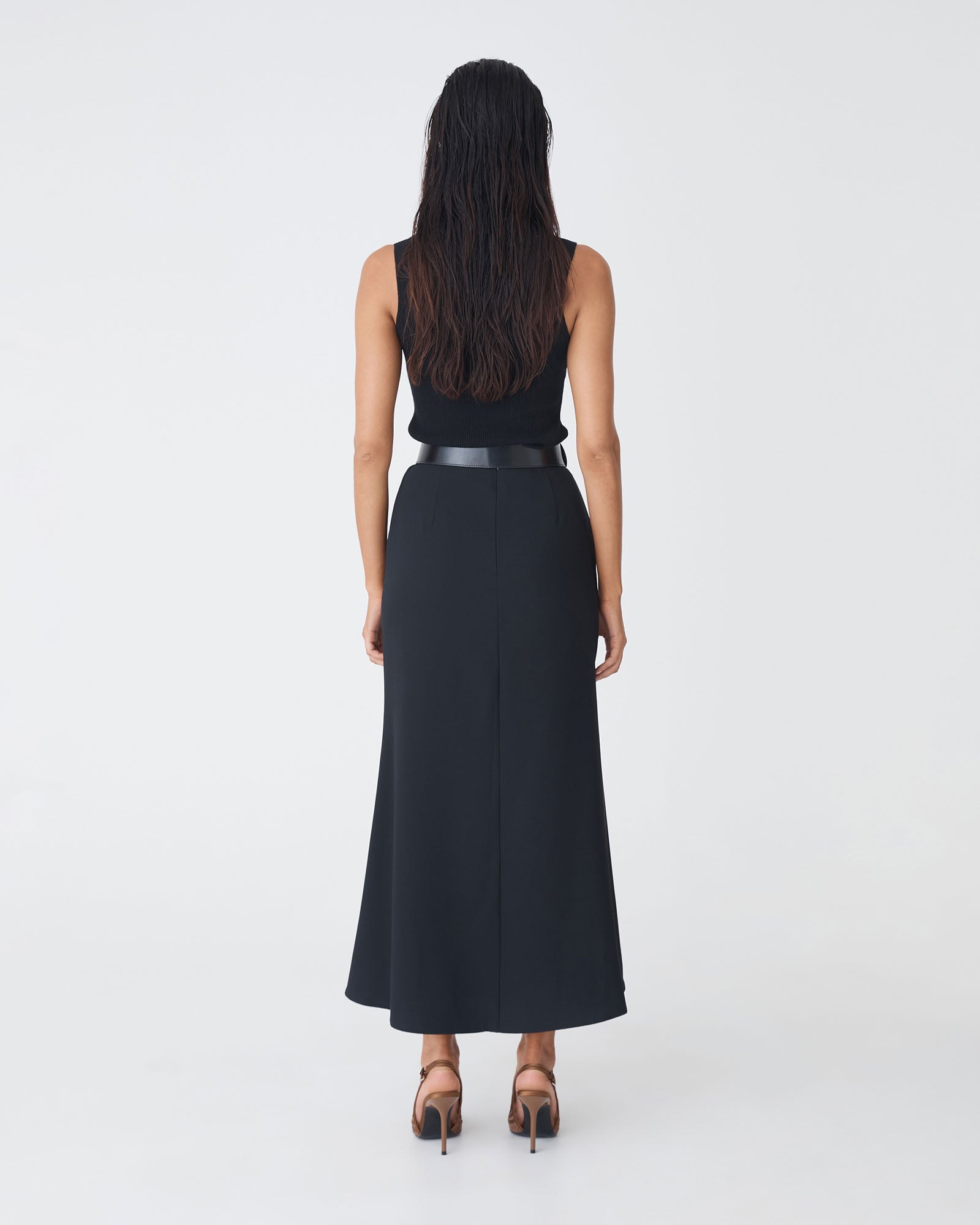 Caris Flared Maxi Skirt