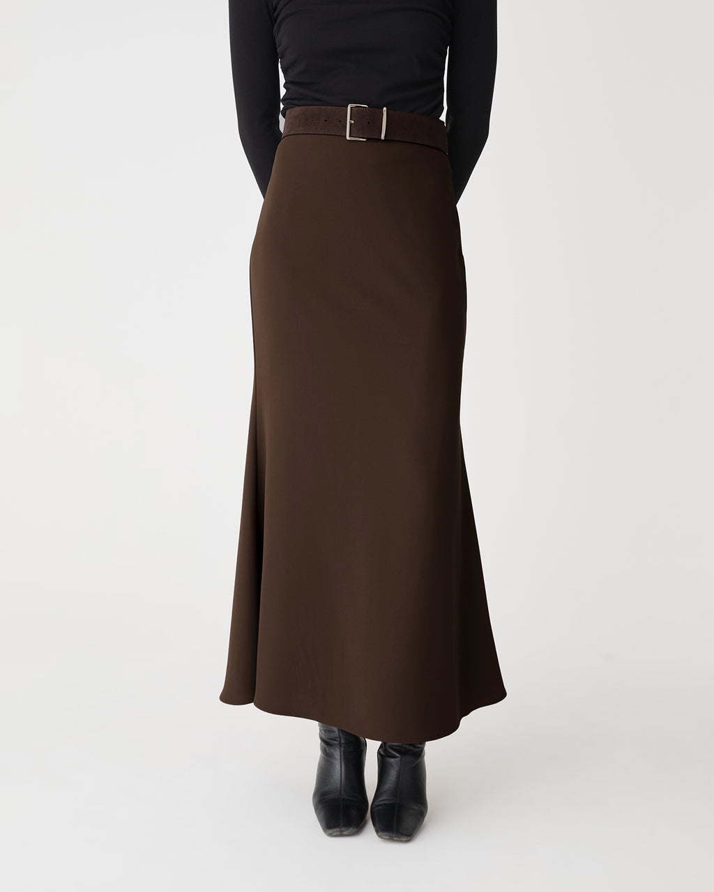 Caris Flared Maxi Skirt