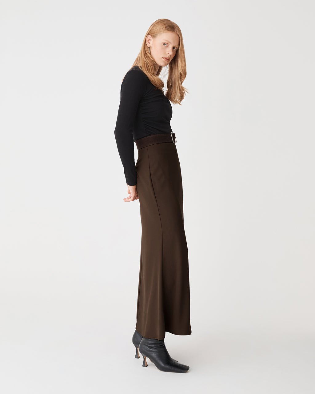 Caris Flared Maxi Skirt