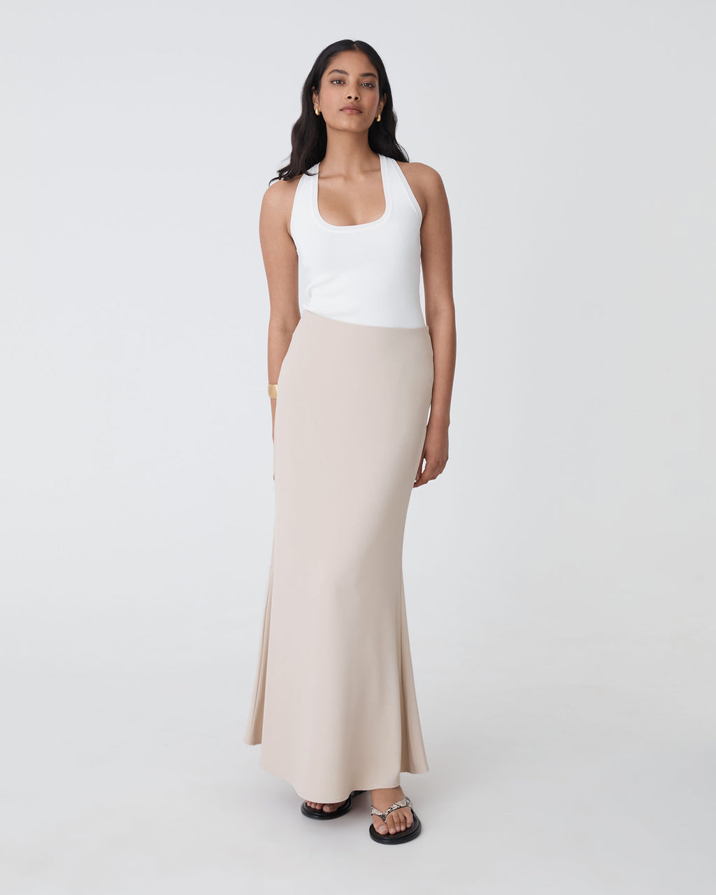 Caris Flared Maxi Skirt