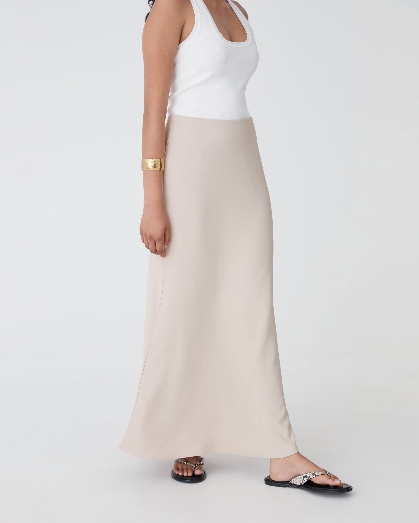 Caris Flared Maxi Skirt