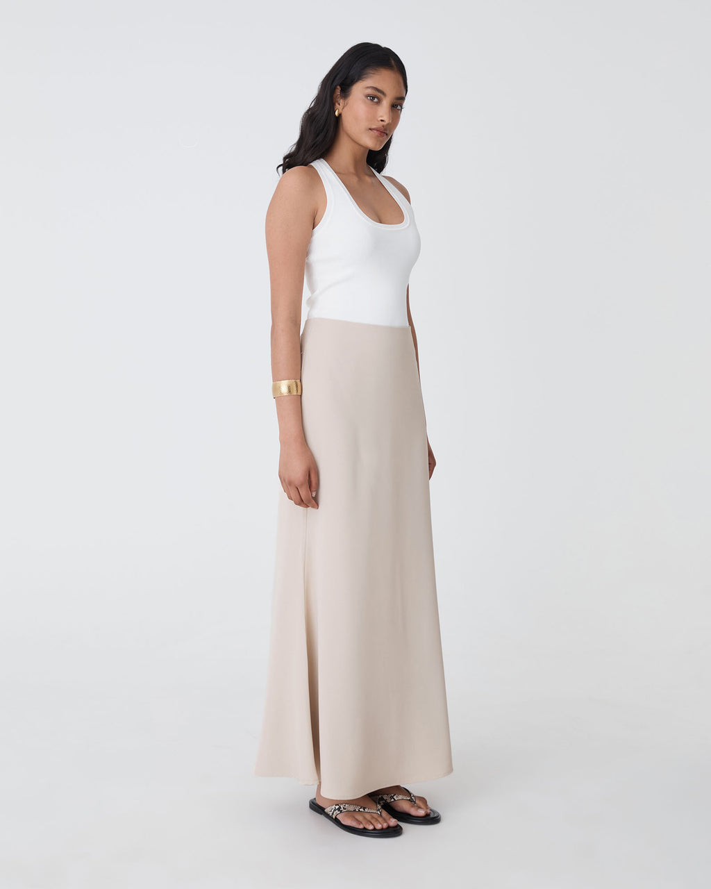 Caris Flared Maxi Skirt