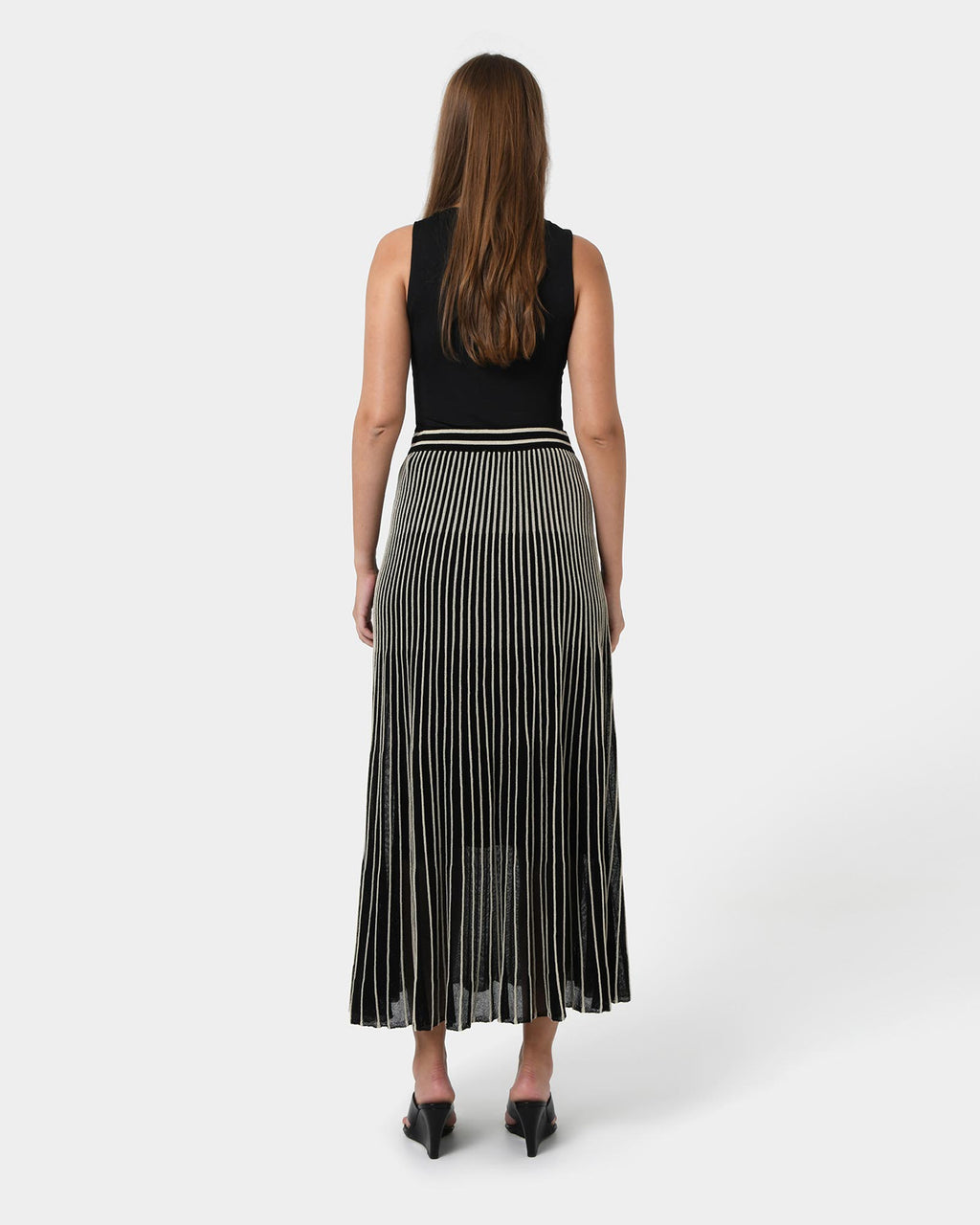 Lucy Pleat Knit Midi Skirt