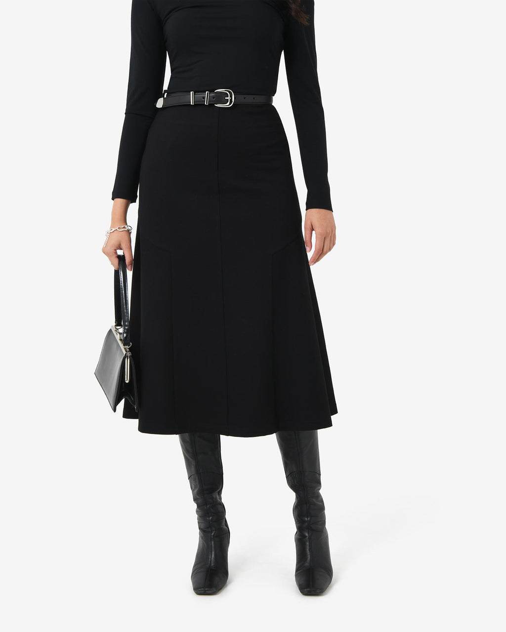 Adele Side Panel Midi Skirt