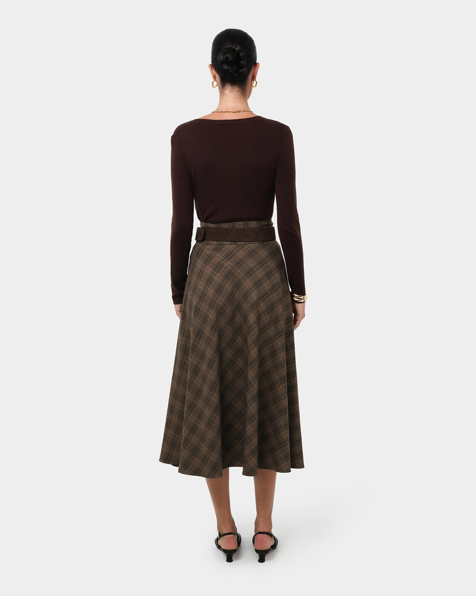 Candice Bias Check Skirt
