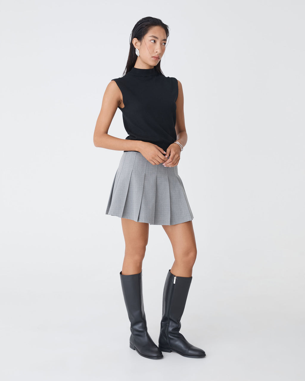 Kris Pleated Mini Skirt