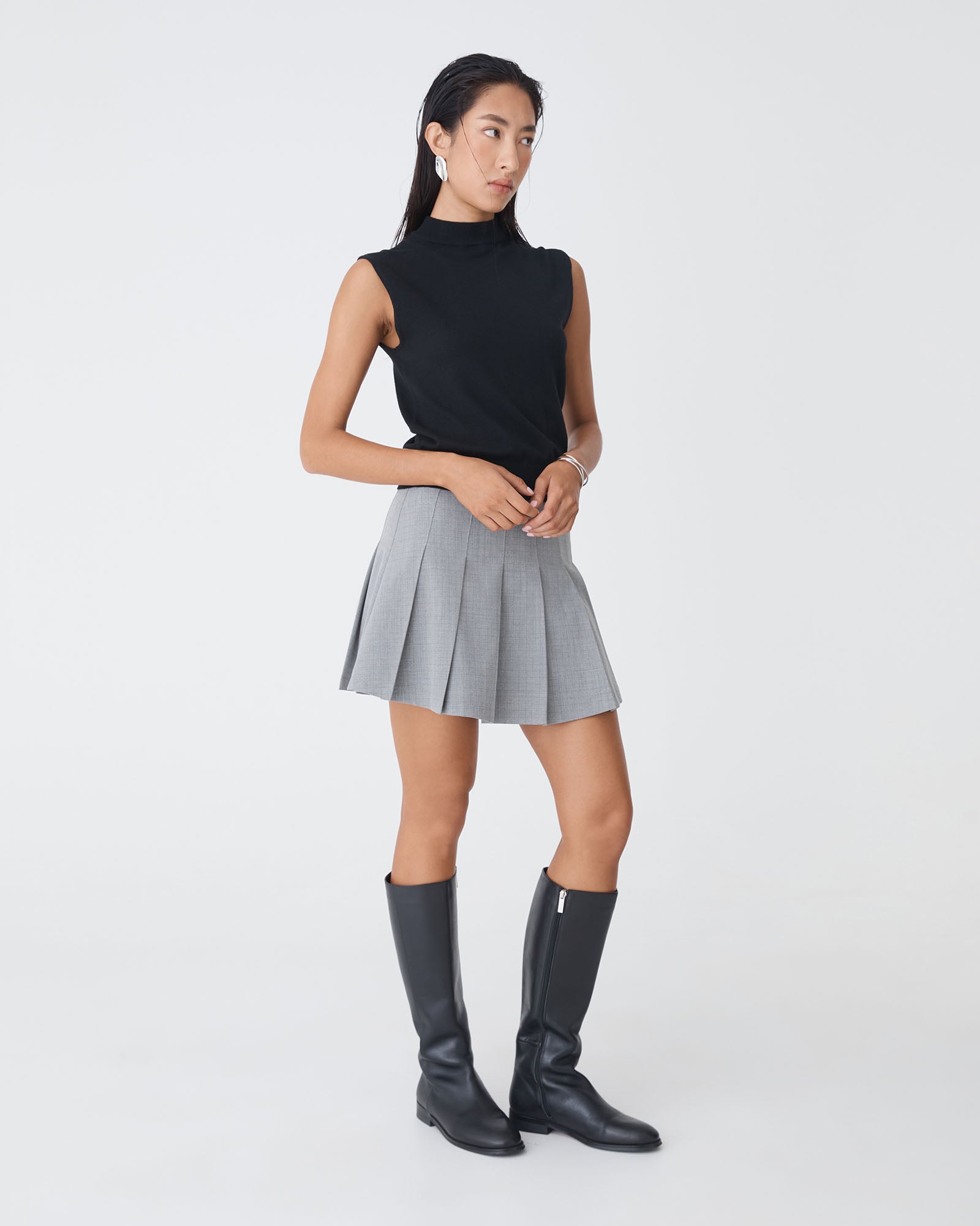 Kris Pleated Mini Skirt
