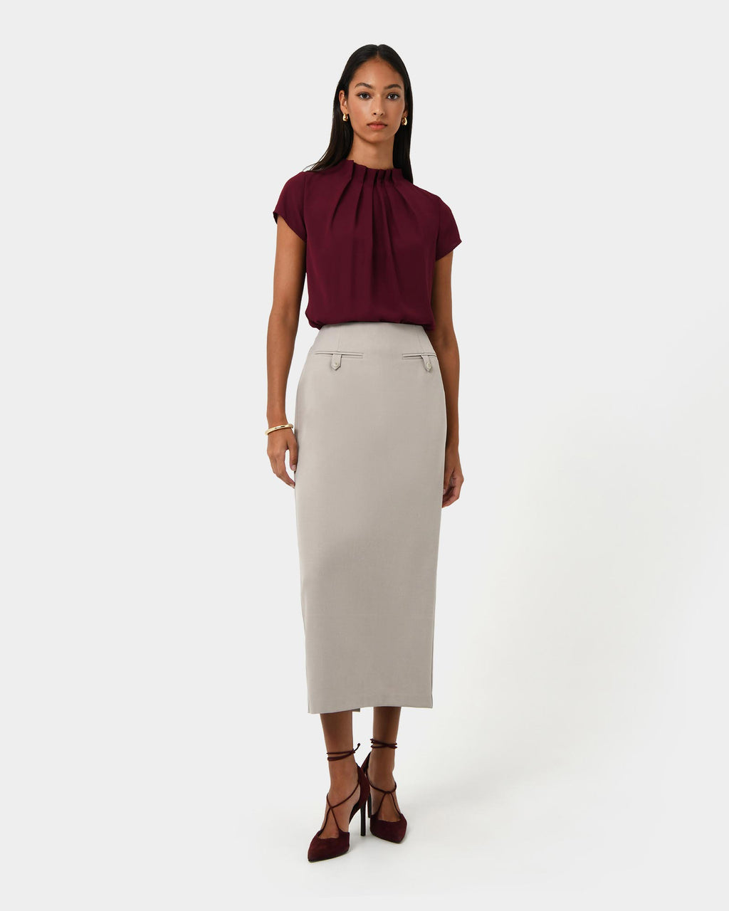 Milla Column Midi Skirt