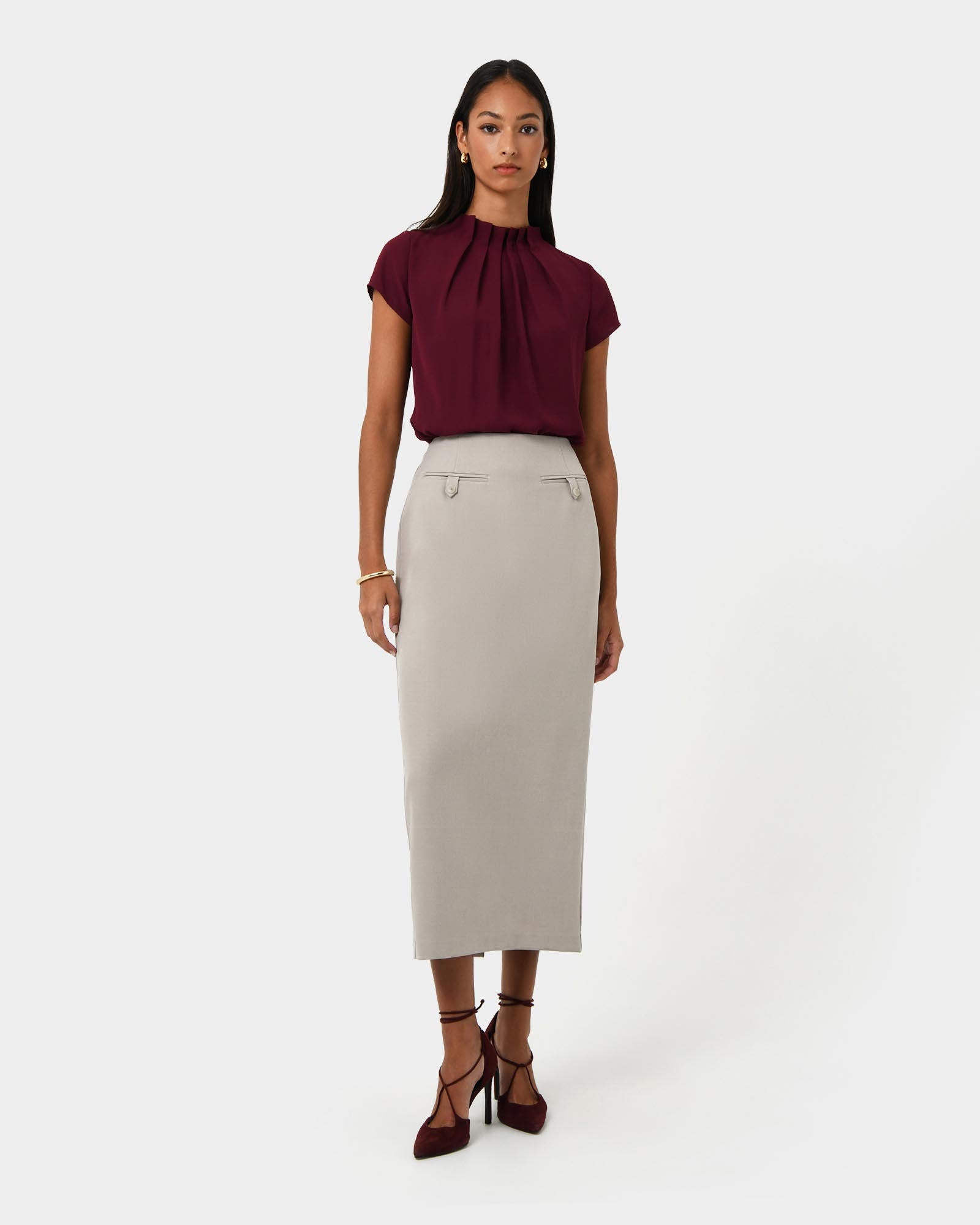 Milla Column Midi Skirt