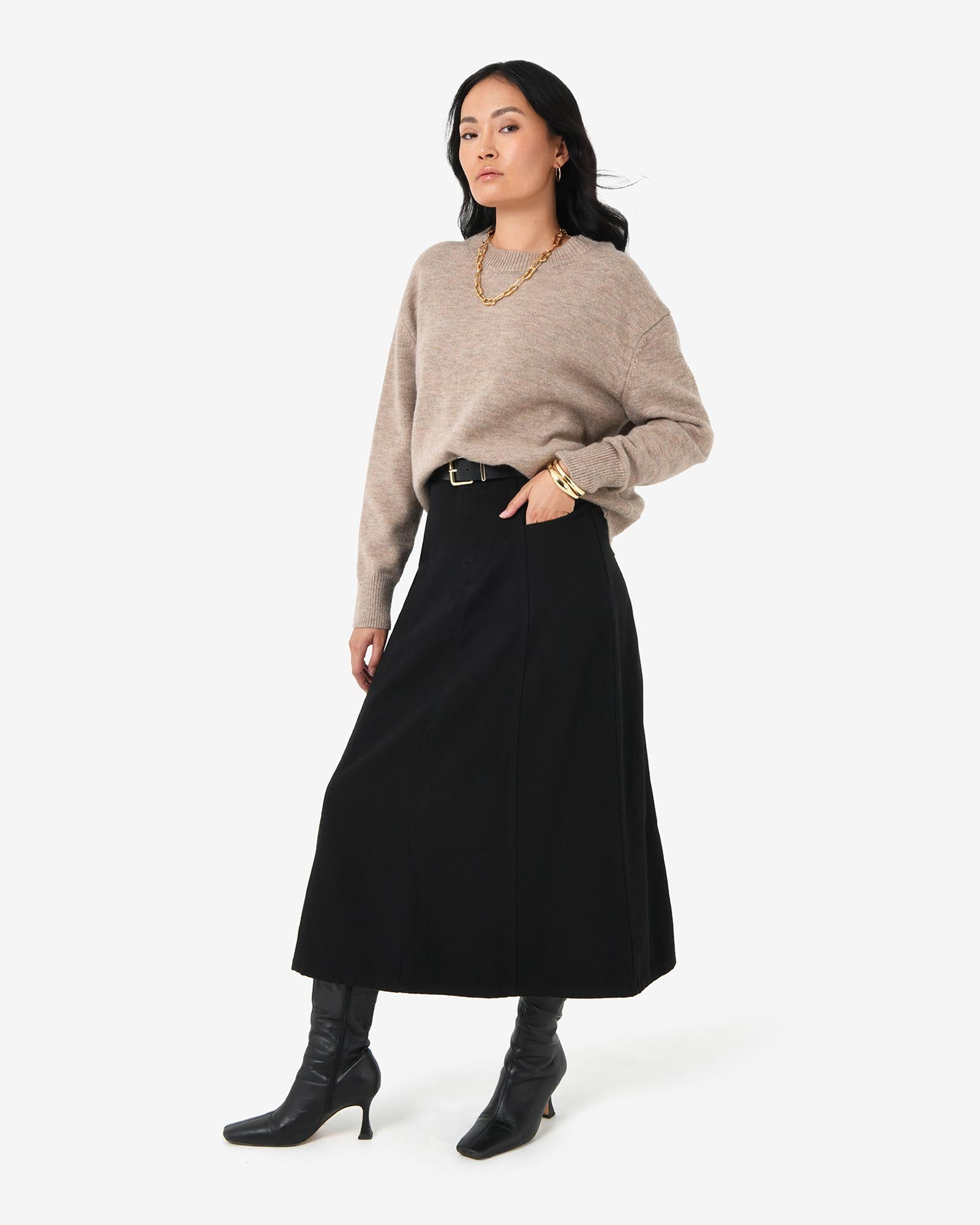 Sam Panel Denim Skirt