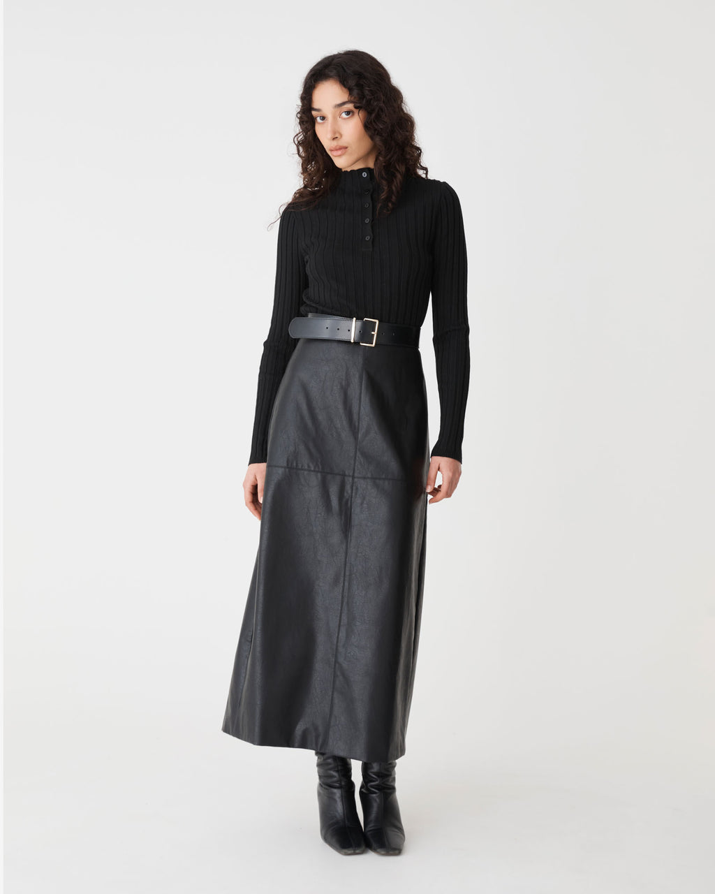 Giselle Panel PU Skirt