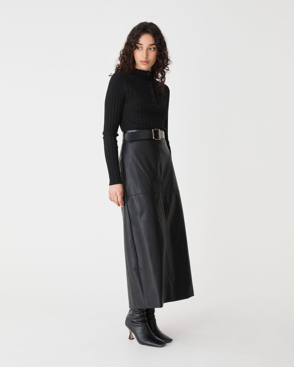 Giselle Panel PU Skirt