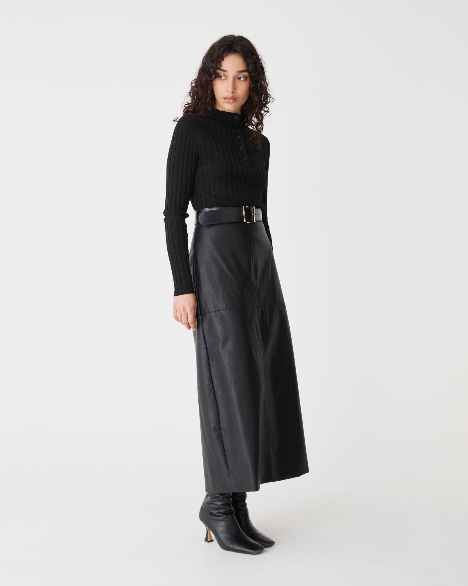 Giselle Panel PU Skirt