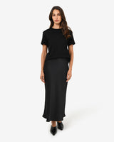 Valeria A-line Satin Skirt