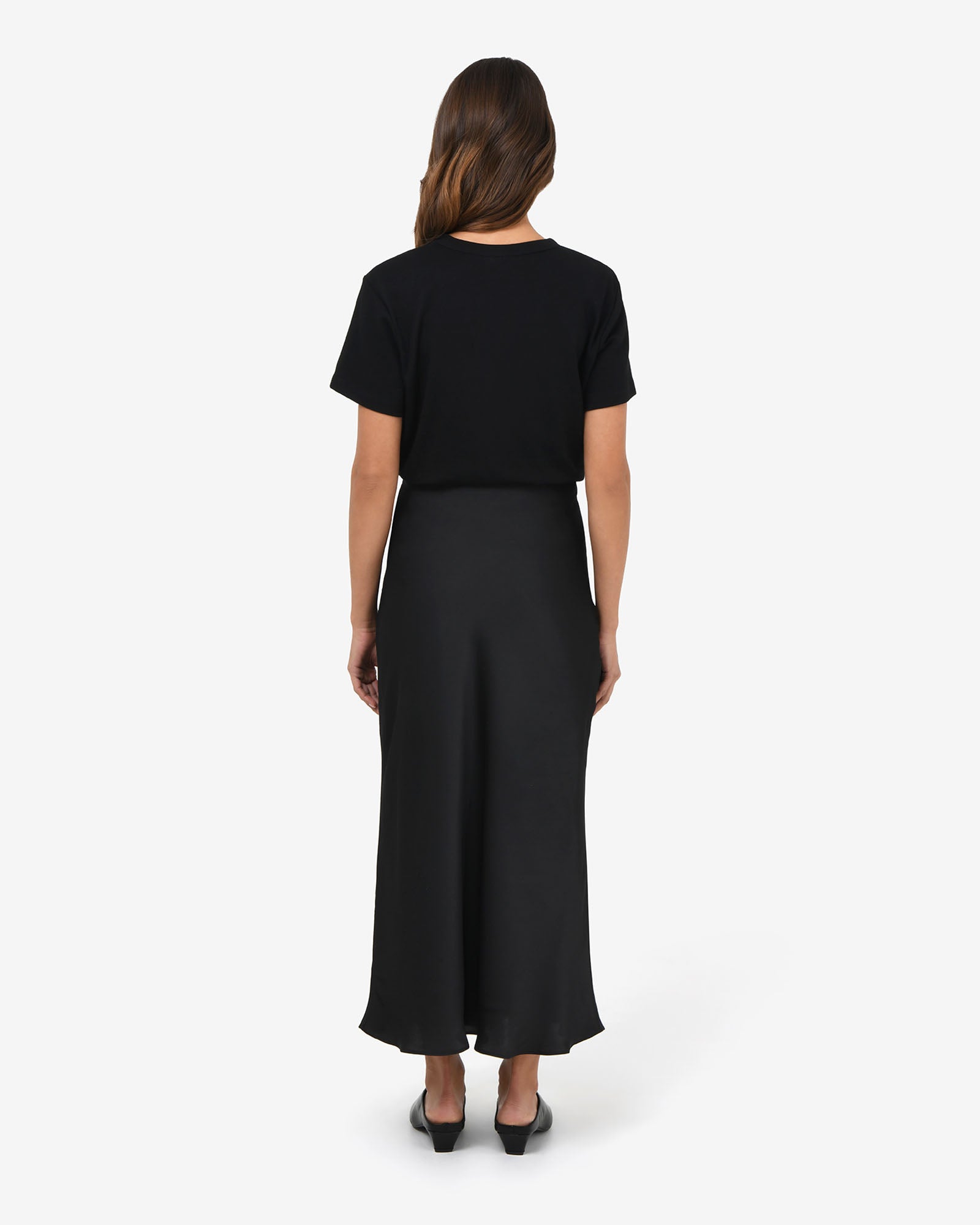 Valeria A-line Satin Skirt