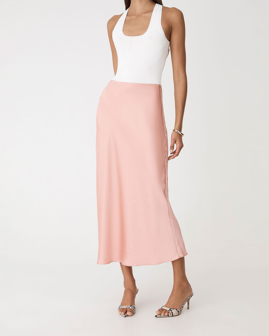 Valeria A-line Satin Skirt